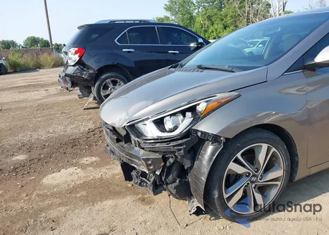 2014 Hyundai Elantra Limited z USA, uszkodzony, nr VIN 5NPDH4AE3EH471209